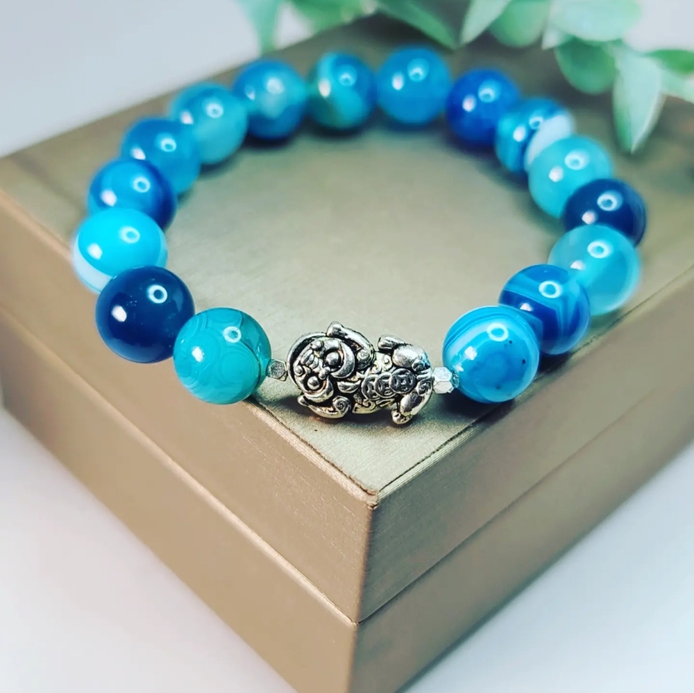 Blue lave Agate bracelet